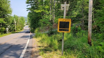 Radar speed sign on Lincoln Pond Road